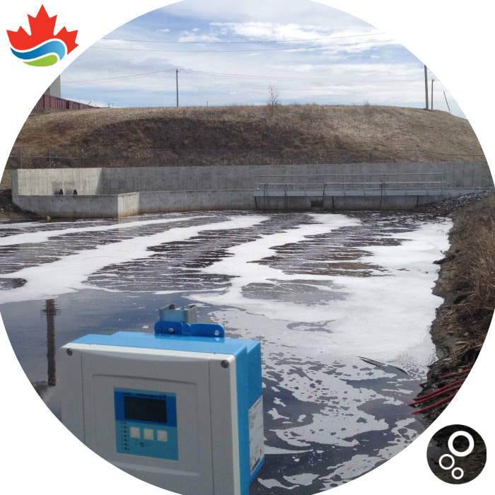 Leachate basin with 4 lines of Bubble Tubing®